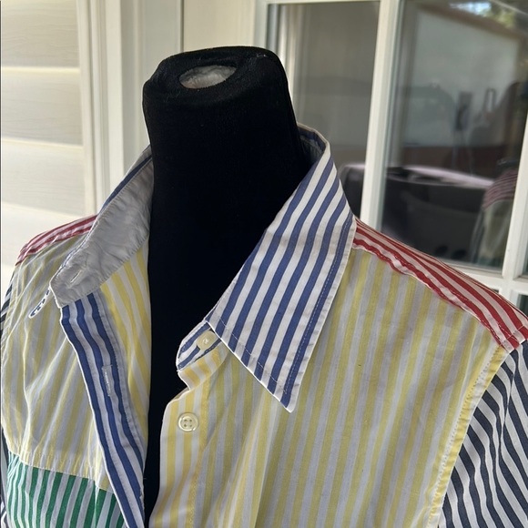 Jones New York tunic length Button Down Shirt with Asymmetrical Color E - Picture 7 of 11